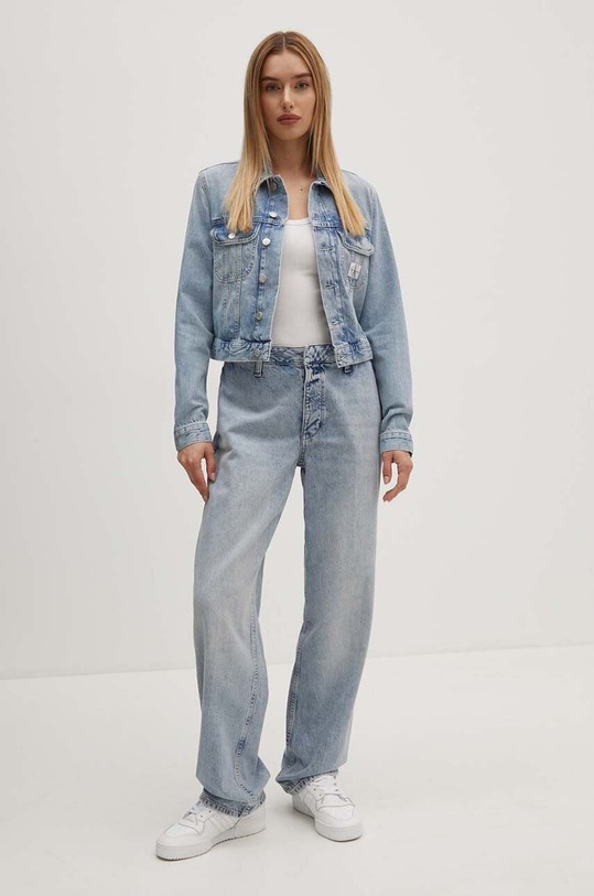 Calvin Klein Jeans kurtka jeansowa J20J223669 niebieski AW24
