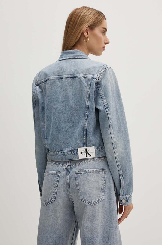 Odzież Calvin Klein Jeans kurtka jeansowa J20J223669 niebieski