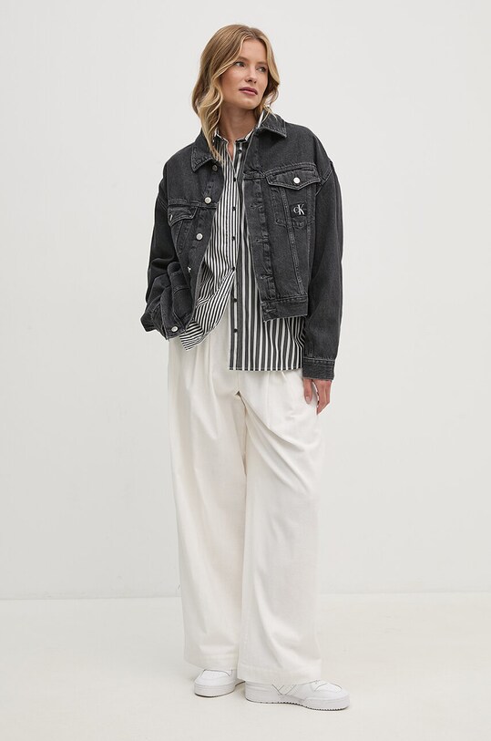 Calvin Klein Jeans kurtka jeansowa J20J223711 szary AW24