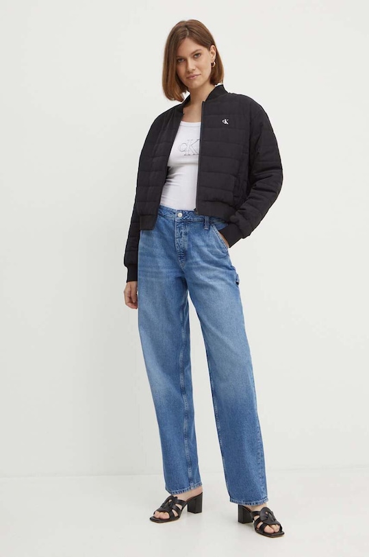 Μπουφάν bomber Calvin Klein Jeans J20J223871 μαύρο AW24