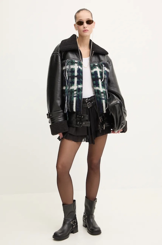 Iceberg geaca din amestec de lana O011.2826 negru AW24