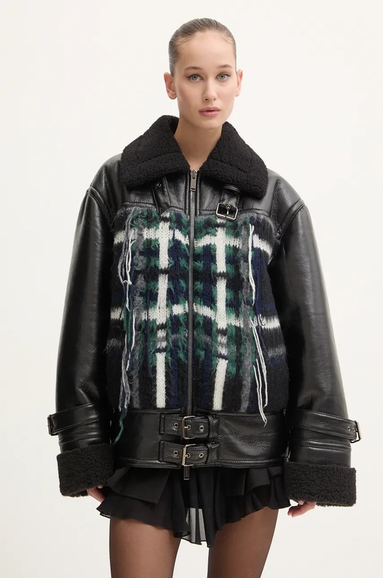 Iceberg geaca din amestec de lana negru O011.2826