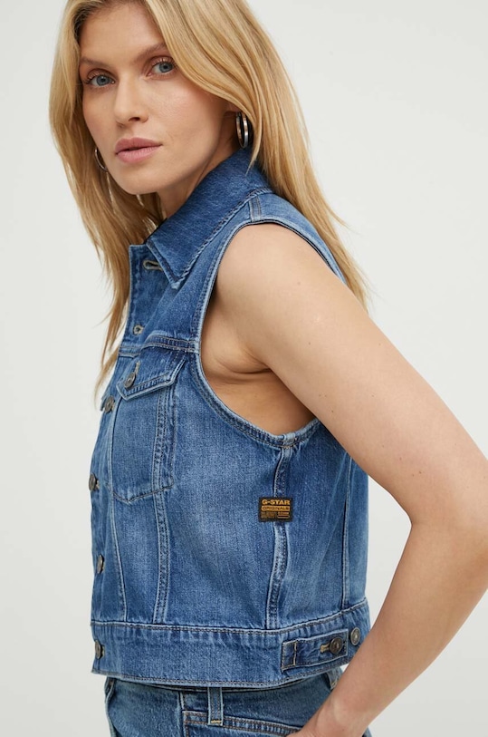 G-Star vestă de blugi necaptusit albastru D24570.D536