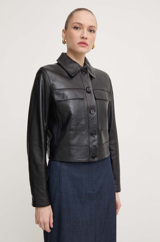 Kožna jakna BOSS crna 50518239