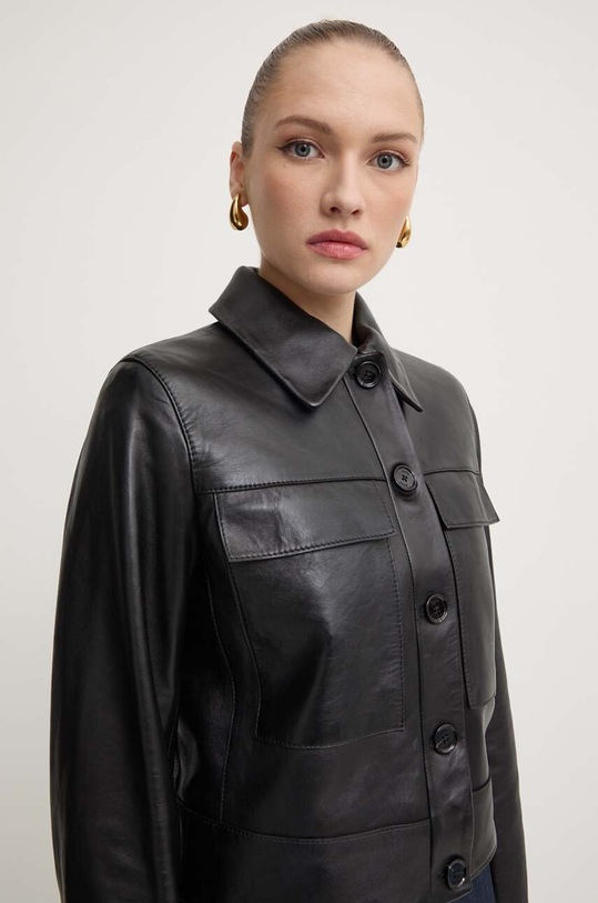 Kožna jakna BOSS 50518239 crna