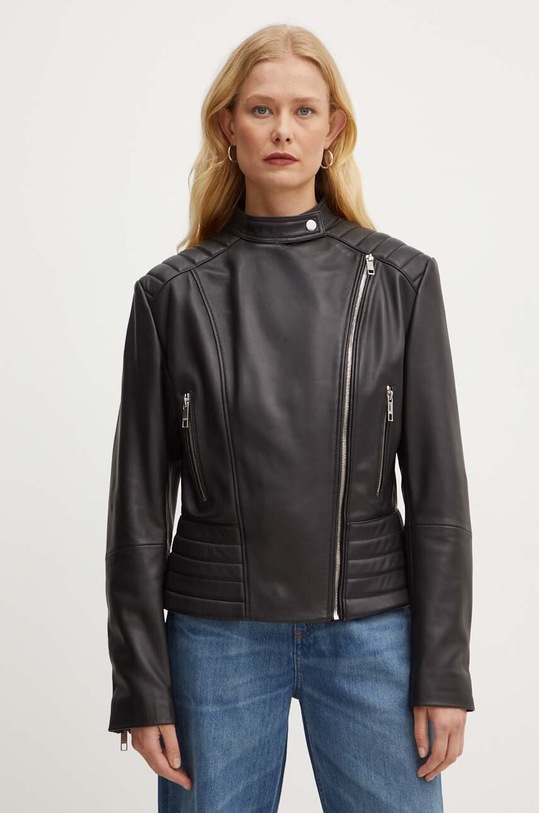 Кожаная куртка BOSS кожа чёрный 50520779
