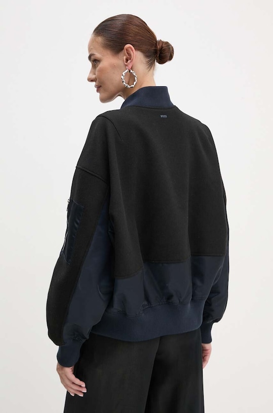 Odzież BOSS kurtka bomber z domieszką wełny 50518933 granatowy