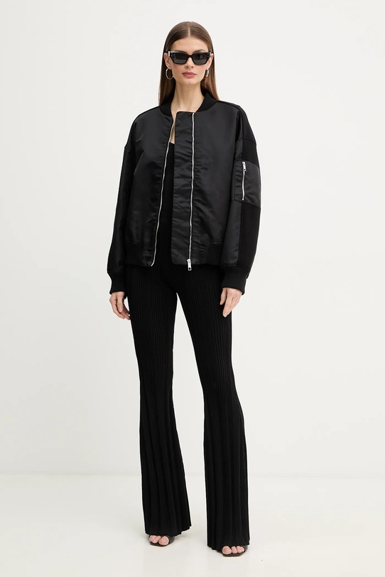 BOSS kurtka bomber z domieszką wełny 50518933 czarny SS26