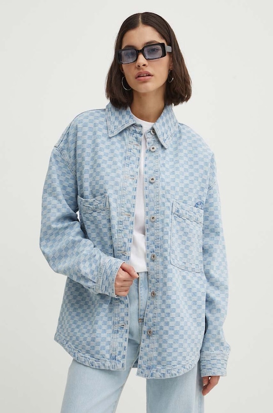 Džínová bunda Hugo Blue bez kapuce modrá 50517293