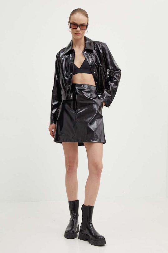 Μπουφάν HUGO 50516857 μαύρο AW24