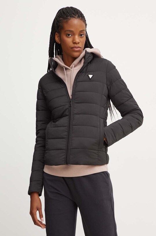 Куртка Guess SOLID з капюшоном чорний V4YL04.WF3X0