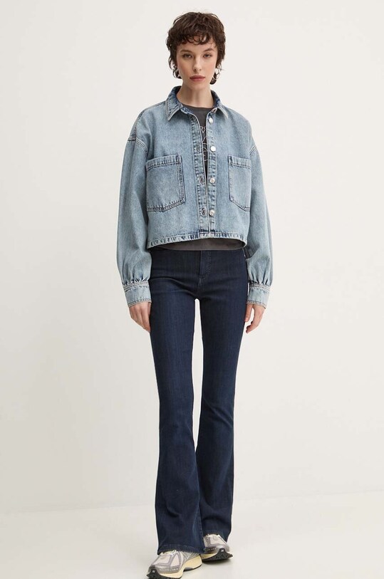 Rifľová bunda HUGO 50519906 modrá AW24