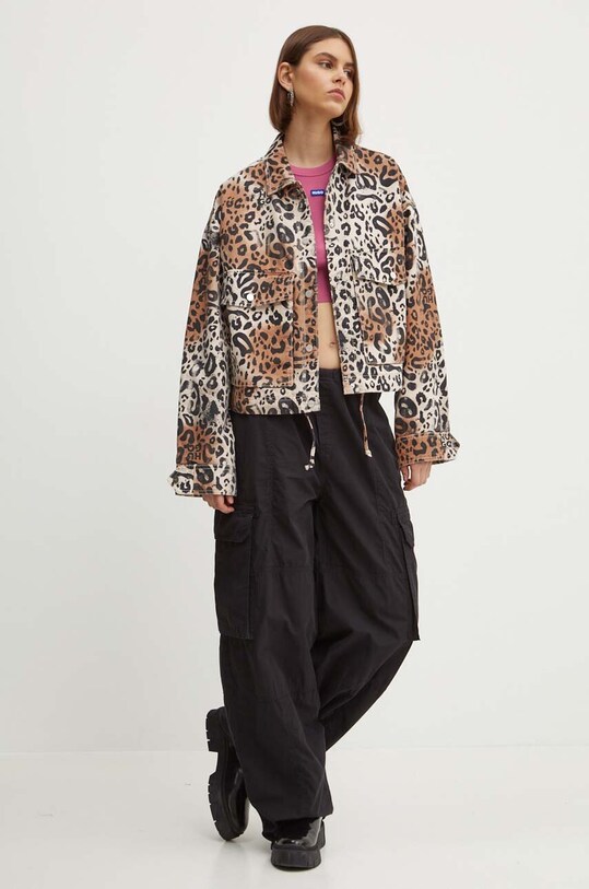 Rifľová bunda HUGO 50516527 hnedá AW24