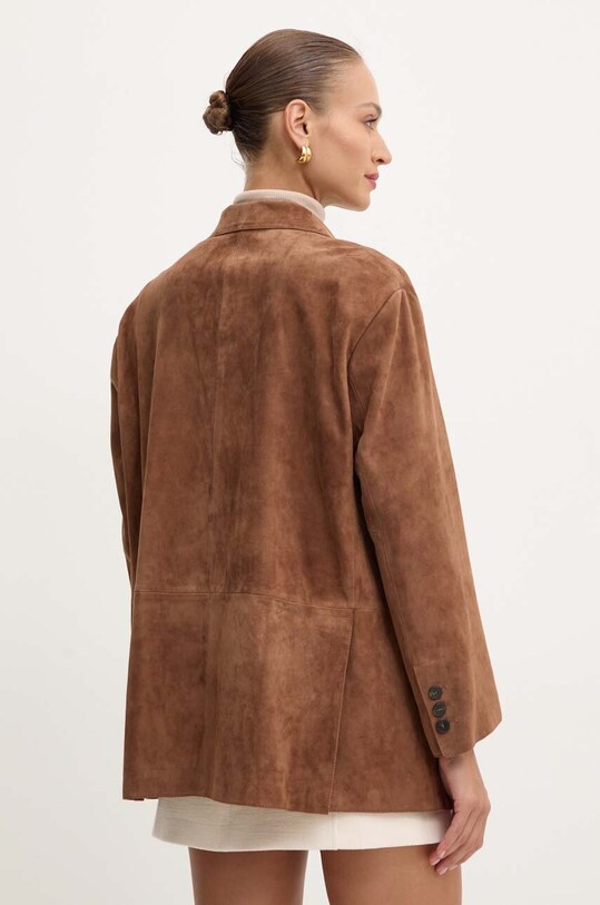 Odzież Weekend Max Mara marynarka zamszowa 2425446021600 brązowy