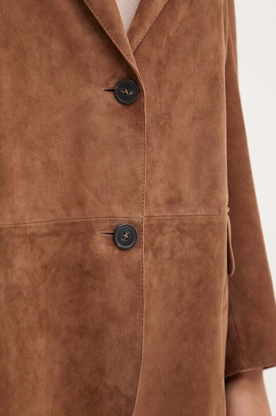 Weekend Max Mara marynarka zamszowa 2425446021600 brązowy