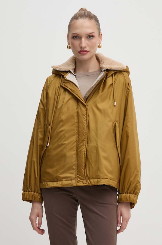 Obojstranná bunda Weekend Max Mara jemné zateplenie hnedá 2425486021600