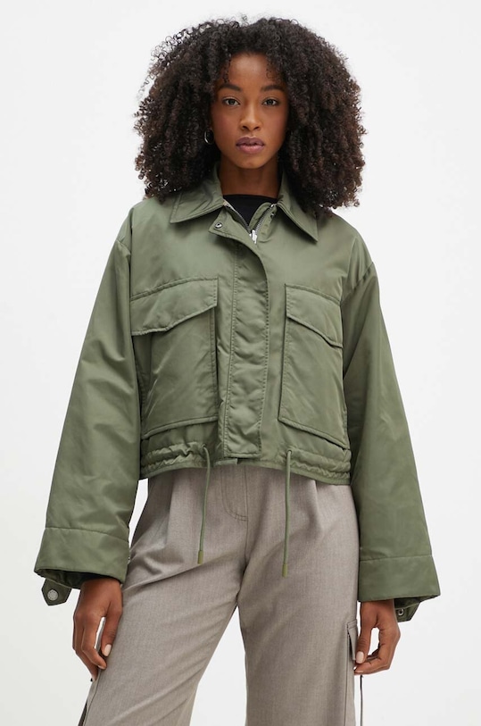 Oboustranná bunda Weekend Max Mara bez kapuce zelená 2425486031600