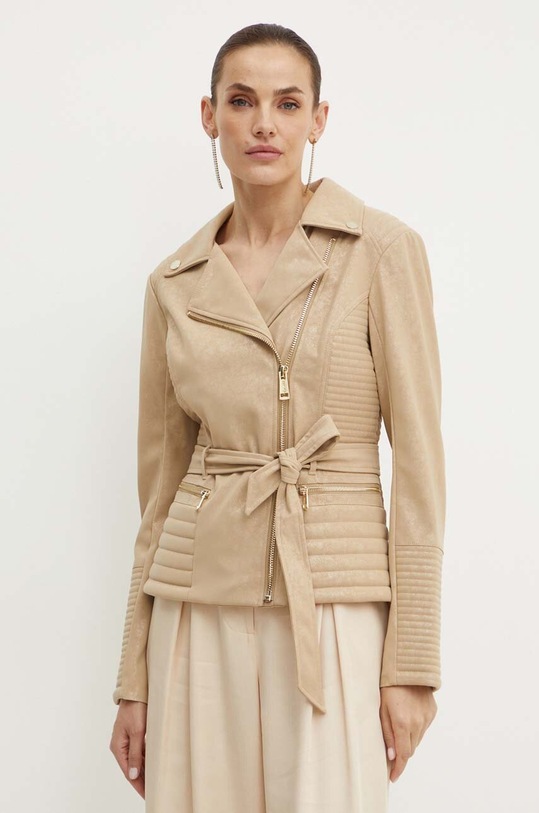 Guess kurtka AGNES imitacja skóry licowej beżowy W4YL10.WGAF0