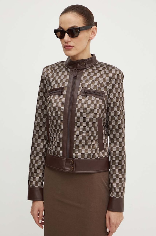 Jakna Guess GRETA S podlogo rjava W4YL14.WFJ02