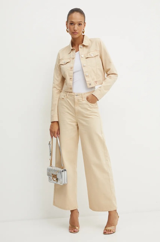 Džínová bunda Guess OLIVIA W4YN58.WGC6A béžová AW24