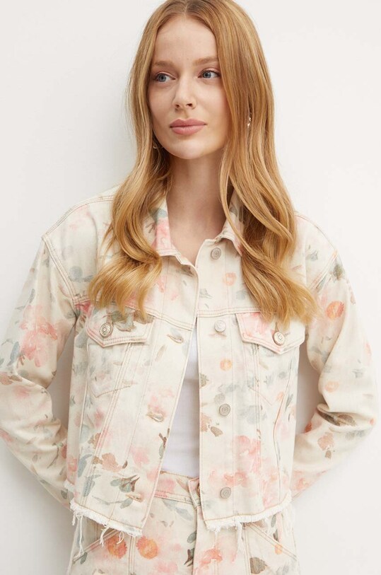 Rifľová bunda Guess KALISA béžová W4YH26.D5E51