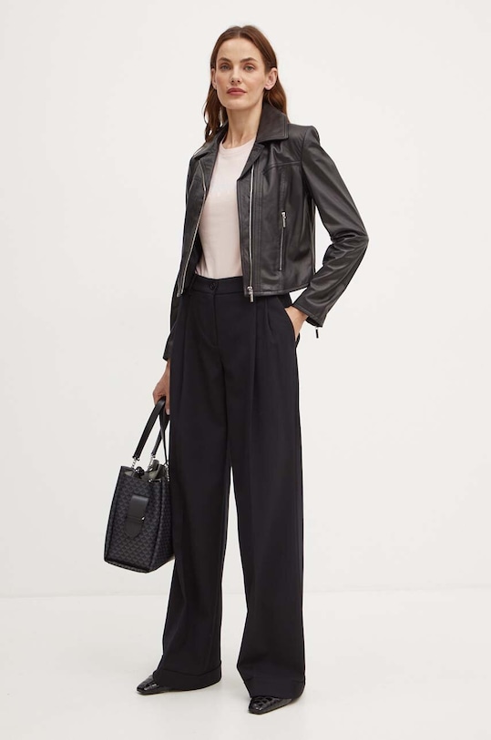 Armani Exchange kurtka skórzana 6DYB50.YLP3Z czarny AW24