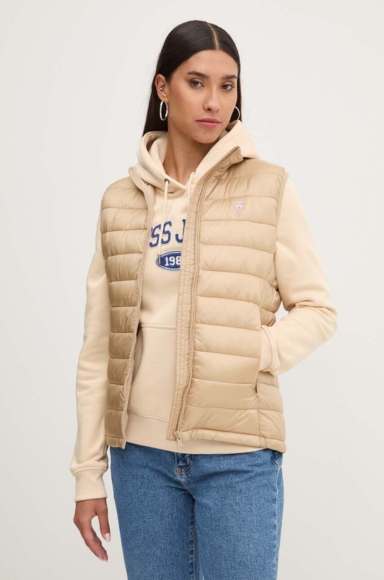 Guess Jeans bezrękawnik bez kaptura beżowy W4YN11.WG922