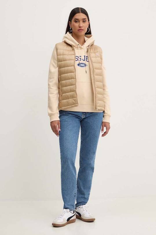 Guess Jeans bezrękawnik W4YN11.WG922 beżowy AW24