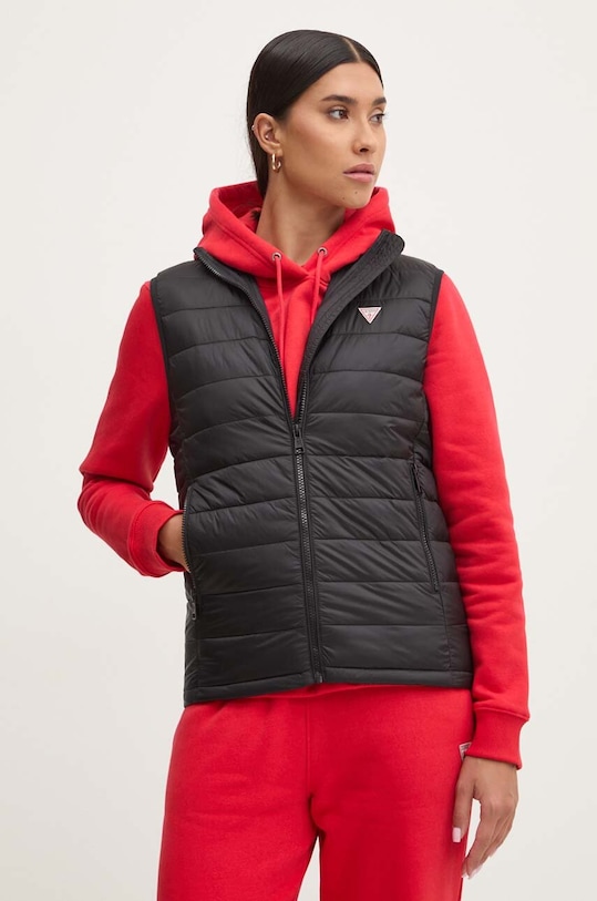 Guess Jeans bezrękawnik bez kaptura czarny W4YN11.WG922