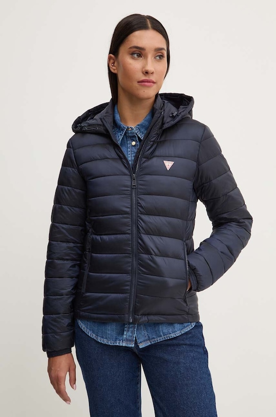 Куртка Guess Jeans з капюшоном темно-синій W4YL00.WG922