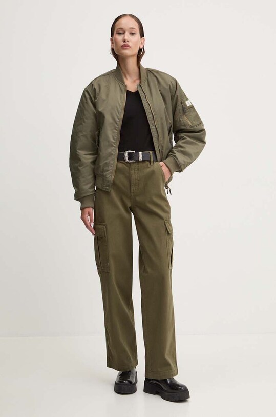 Куртка-бомбер Guess Jeans W4YL01.WG932 зелений AW24