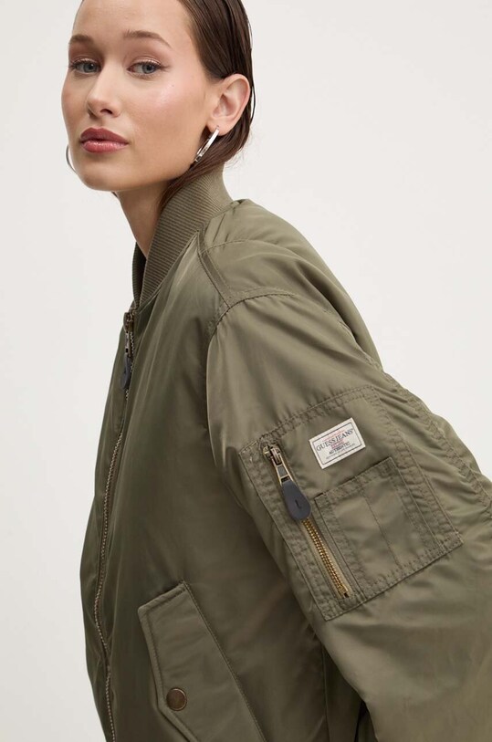 Куртка-бомбер Guess Jeans зелений W4YL01.WG932