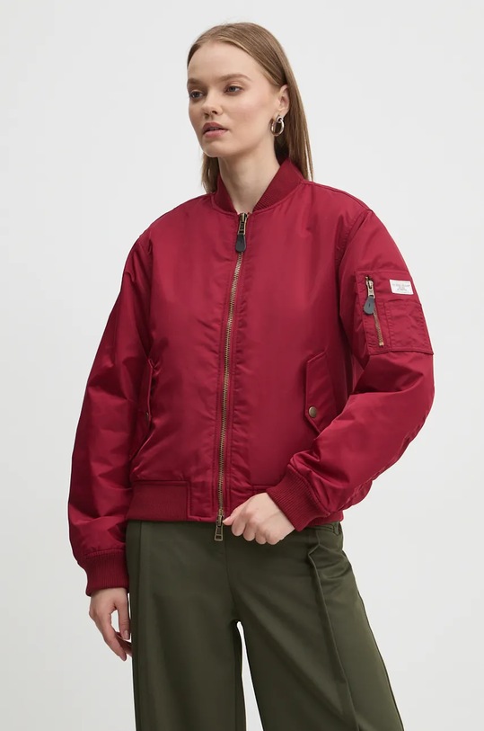 Bomber jakna Guess Jeans Planet friendly bordo W4YL01.WG932