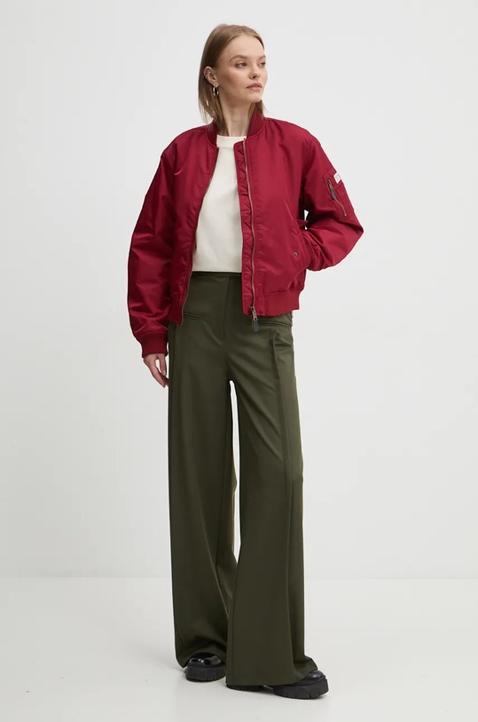 Куртка-бомбер Guess Jeans W4YL01.WG932 бордо AW24