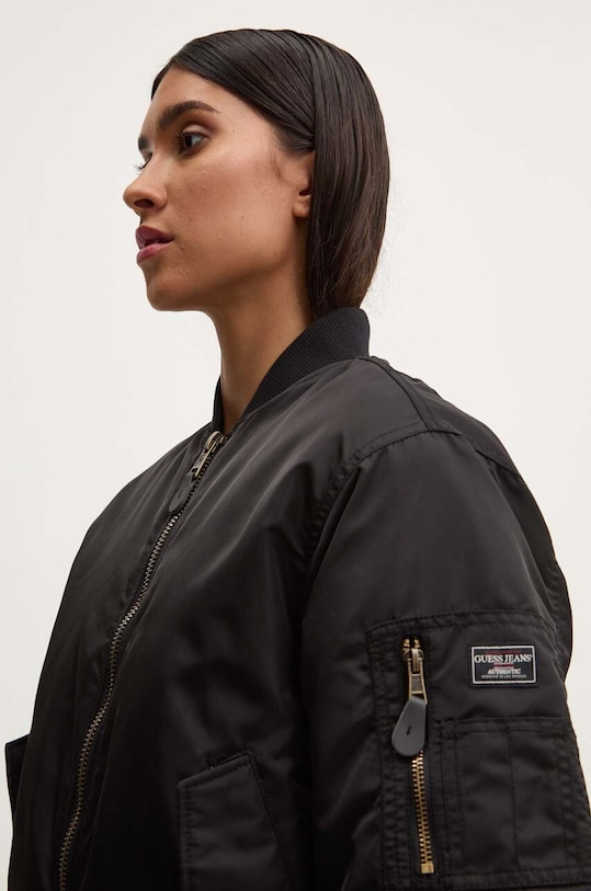 Μπουφάν bomber Guess Jeans μαύρο W4YL01.WG932