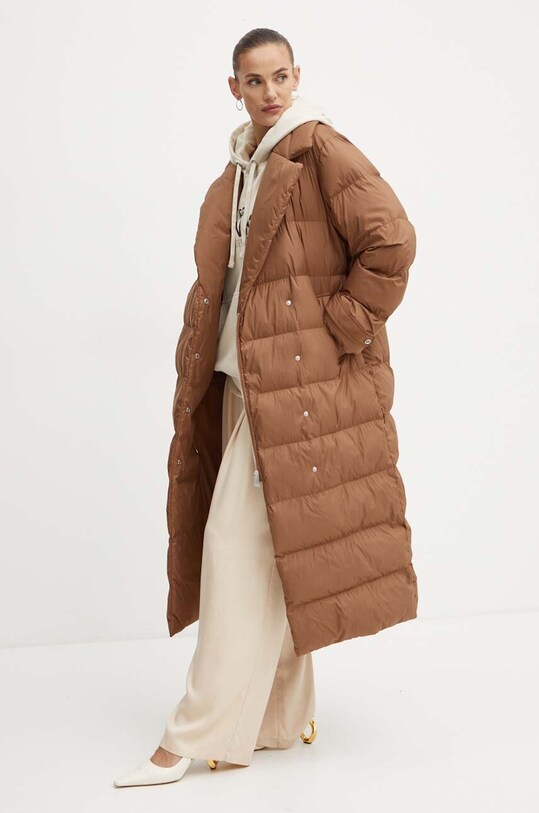 Bunda Pinko s podšívkou hnědá 103829.A0L5