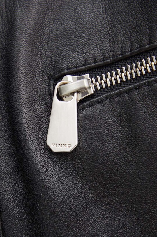 Шкіряна куртка Pinko чорний 103883.Y75K