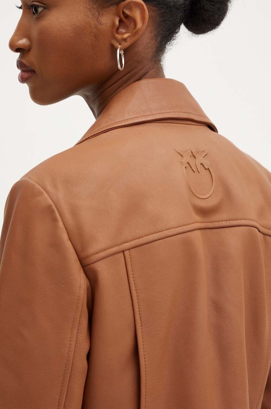 Pinko ramoneska skórzana 103901.Y6WL brązowy