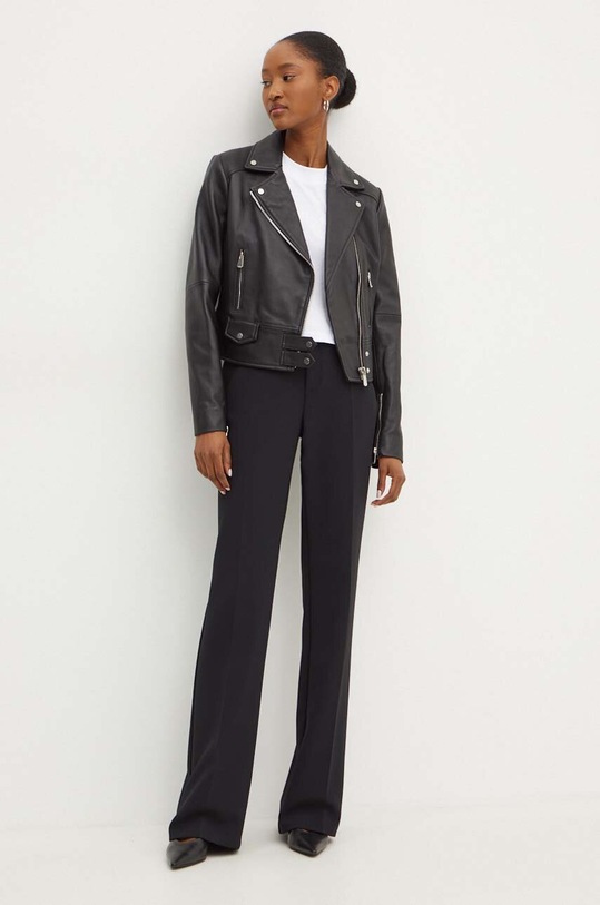 Δερμάτινo jacket Pinko 103901.Y6WL μαύρο AW24