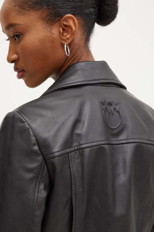 Δερμάτινo jacket Pinko 103901.Y6WL μαύρο