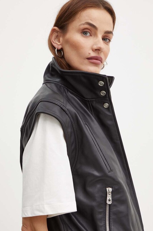 Кожаный жилет Pinko чёрный 103898.A21L