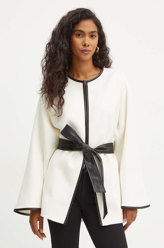 Marciano Guess kurtka wełniana CORINNE bez kaptura beżowy 4YGL10.7125A