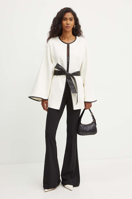 Marciano Guess kurtka wełniana CORINNE 4YGL10.7125A beżowy AW24