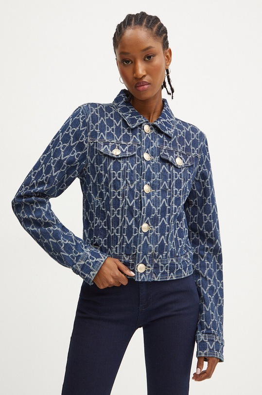 Rifľová bunda Marciano by Guess BEA bez kapucne modrá 4YGL21.7145A