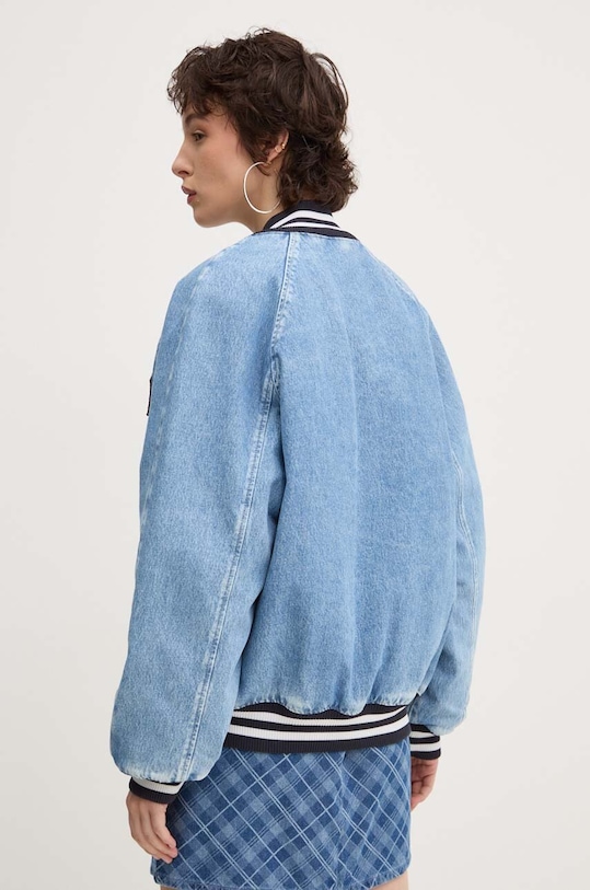 Îmbrăcăminte Tommy Jeans jachetă bomber din denim DW0DW18202 albastru