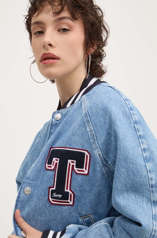 Tommy Jeans jachetă bomber din denim albastru DW0DW18202