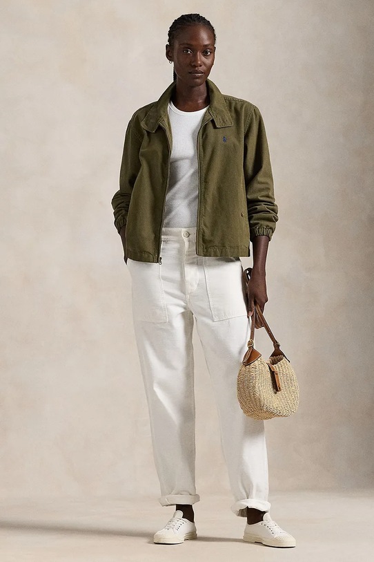 Βαμβακερό μπουφάν Polo Ralph Lauren 211936442 πράσινο