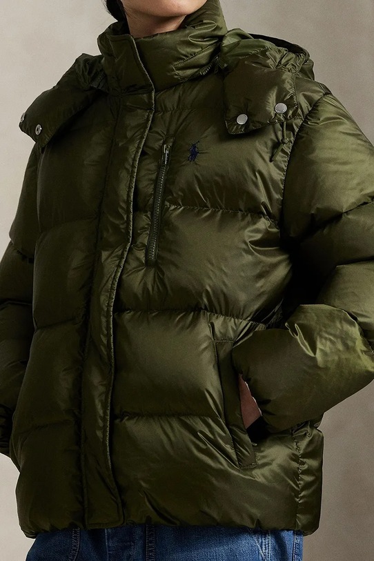 Péřová bunda Polo Ralph Lauren zelená 211932183