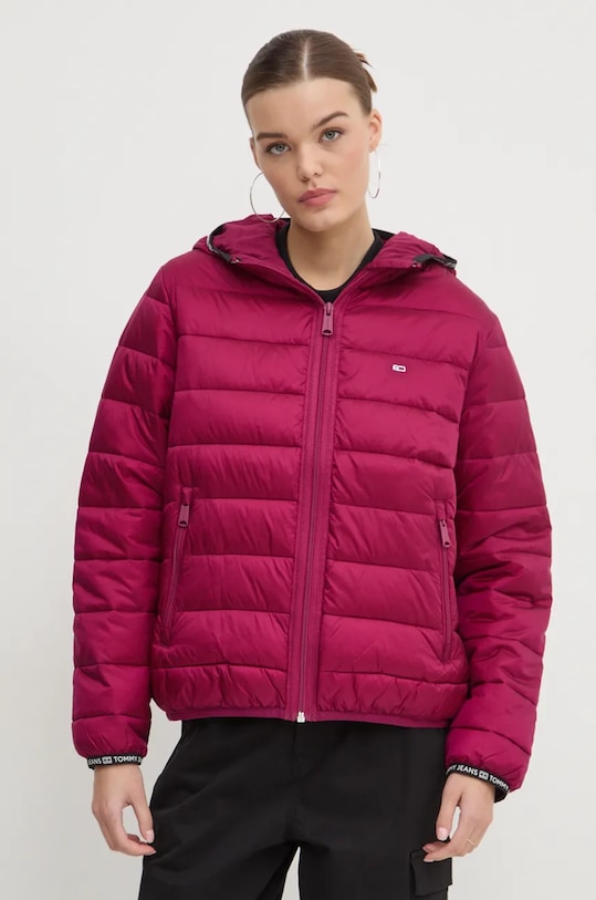 Bunda Tommy Jeans přechodné fialová DW0DW18308