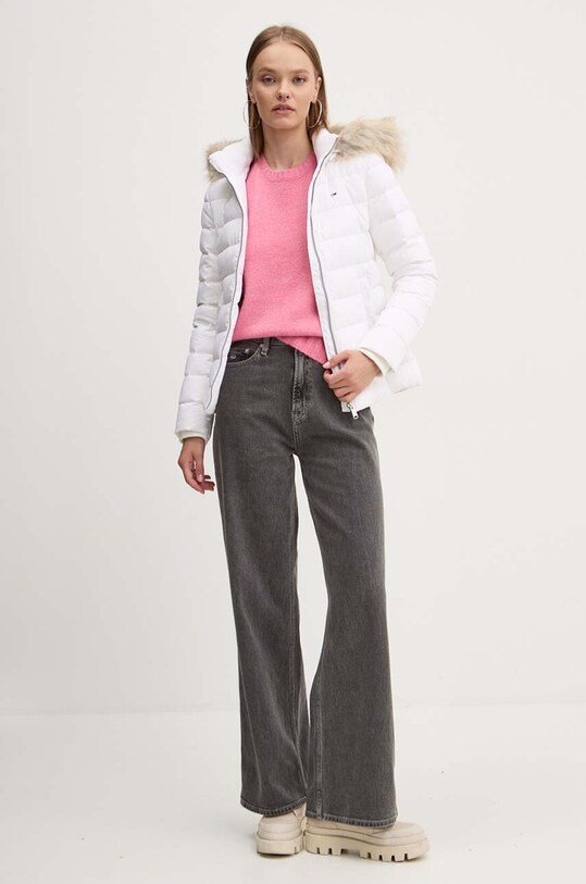 Μπουφάν με επένδυση από πούπουλα Tommy Jeans DW0DW18312 λευκό AW24